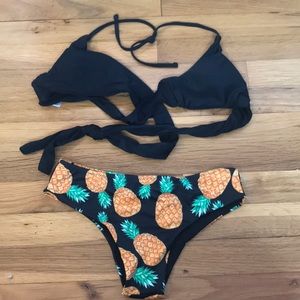 shein pineapple bikini